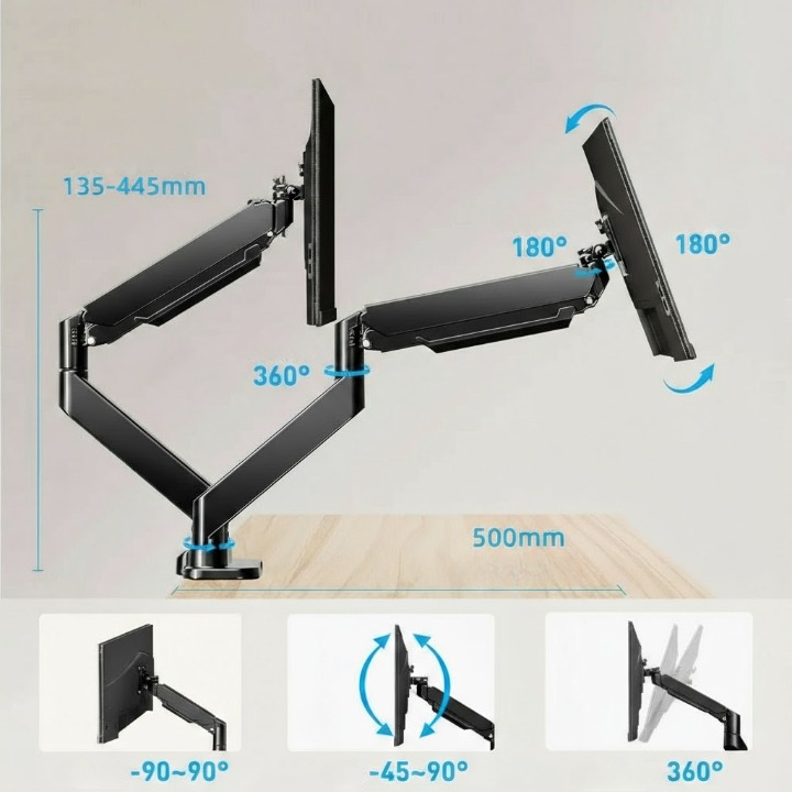 Série TITAN • Support Double Écran
