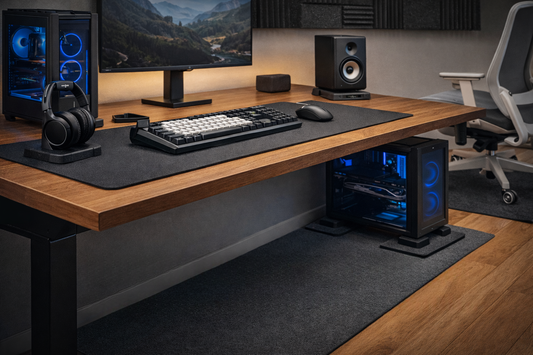 Comment réduire le bruit de son setup : tapis, patins, supports et accessoires anti-vibration