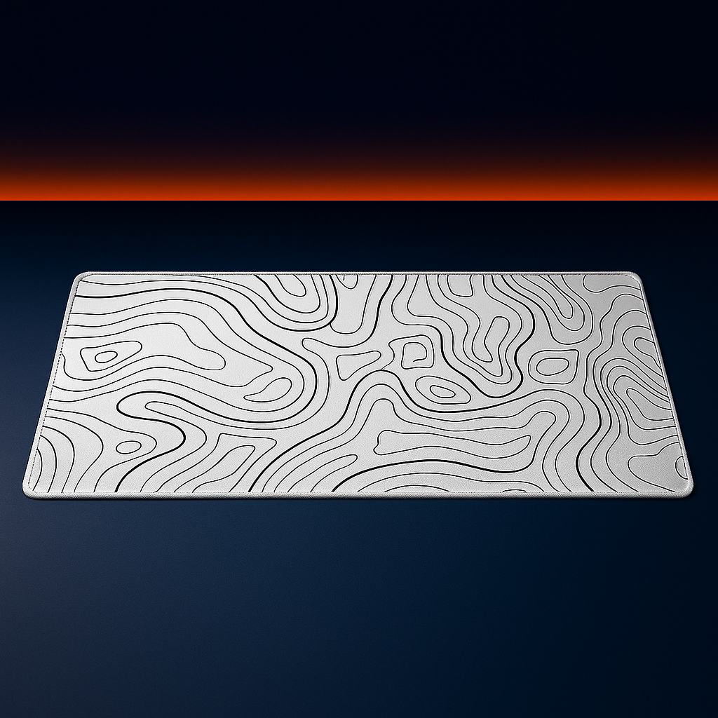Tapis-de-souris-Topographique-Blanc